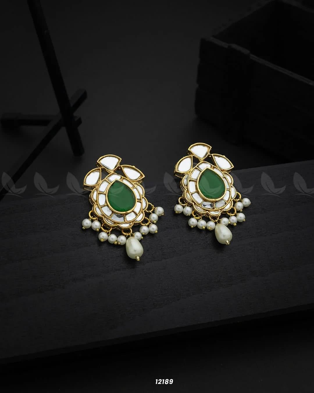 Nobie Earrings Green Earrings - Zeesy Jewellery Pakistan | Premium Artificial & Imitation Jewellery