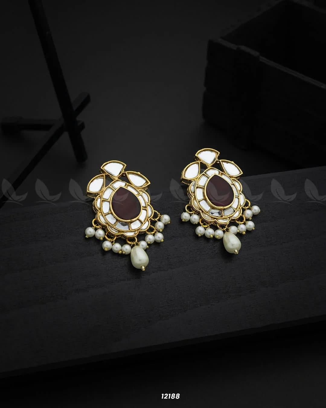 Nobie Earrings Red Earrings - Zeesy Jewellery Pakistan | Premium Artificial & Imitation Jewellery
