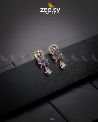 Sunflower Earrings Purple Earrings - Zeesy Jewellery Pakistan | Premium Artificial & Imitation Jewellery