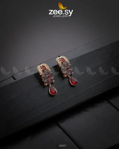 Sunflower Earrings Red Earrings - Zeesy Jewellery Pakistan | Premium Artificial & Imitation Jewellery