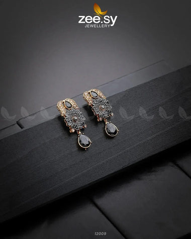 Sunflower Earrings Black Earrings - Zeesy Jewellery Pakistan | Premium Artificial & Imitation Jewellery