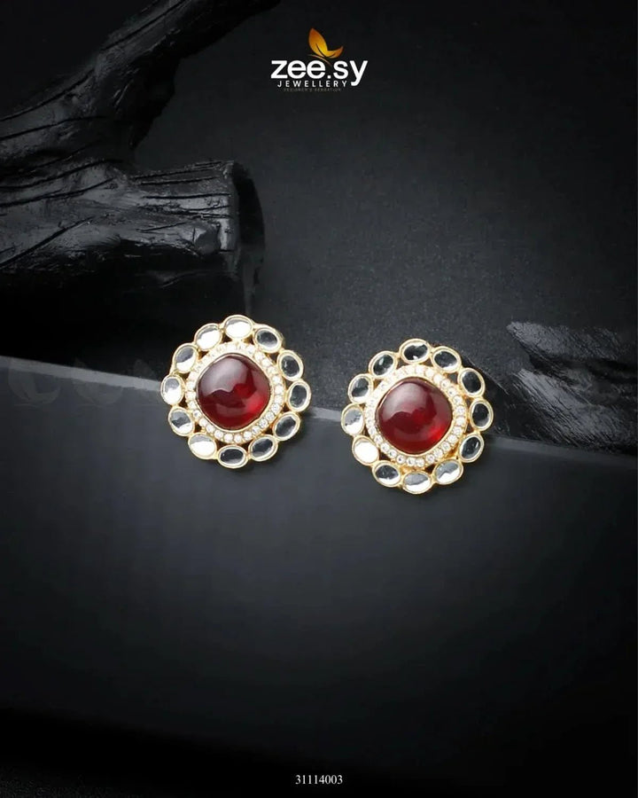 Zewar Earrings Red Earrings - Zeesy Jewellery Pakistan | Premium Artificial & Imitation Jewellery