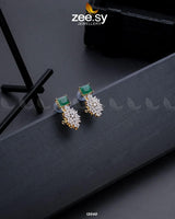 Zircon Cluster Earrings - Zeesy.pk