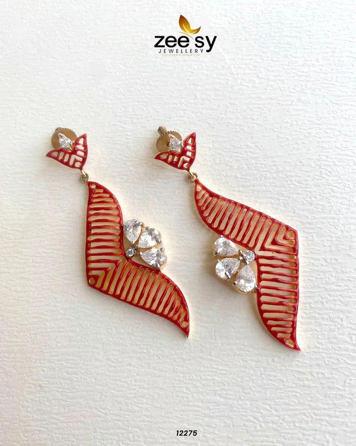 EARRINGS-0595 White Earrings - Zeesy Jewellery Pakistan | Premium Artificial & Imitation Jewellery