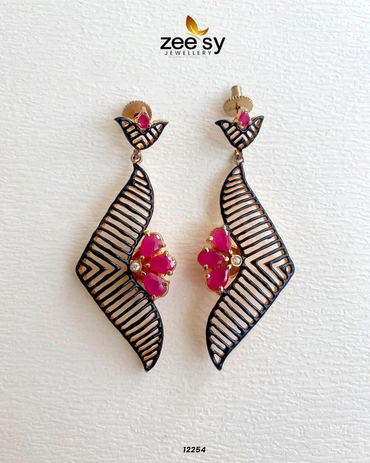 EARRINGS-0595 Black Earrings - Zeesy Jewellery Pakistan | Premium Artificial & Imitation Jewellery