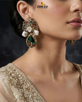 Roszir Pearl Drop Earrings Earrings - Zeesy Jewellery Pakistan | Premium Artificial & Imitation Jewellery