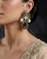 Roszir Pearl Drop Earrings Earrings - Zeesy Jewellery Pakistan | Premium Artificial & Imitation Jewellery