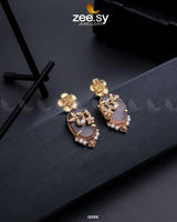 Crystal Glow Earrings Champagne Earrings - Zeesy Jewellery Pakistan | Premium Artificial & Imitation Jewellery