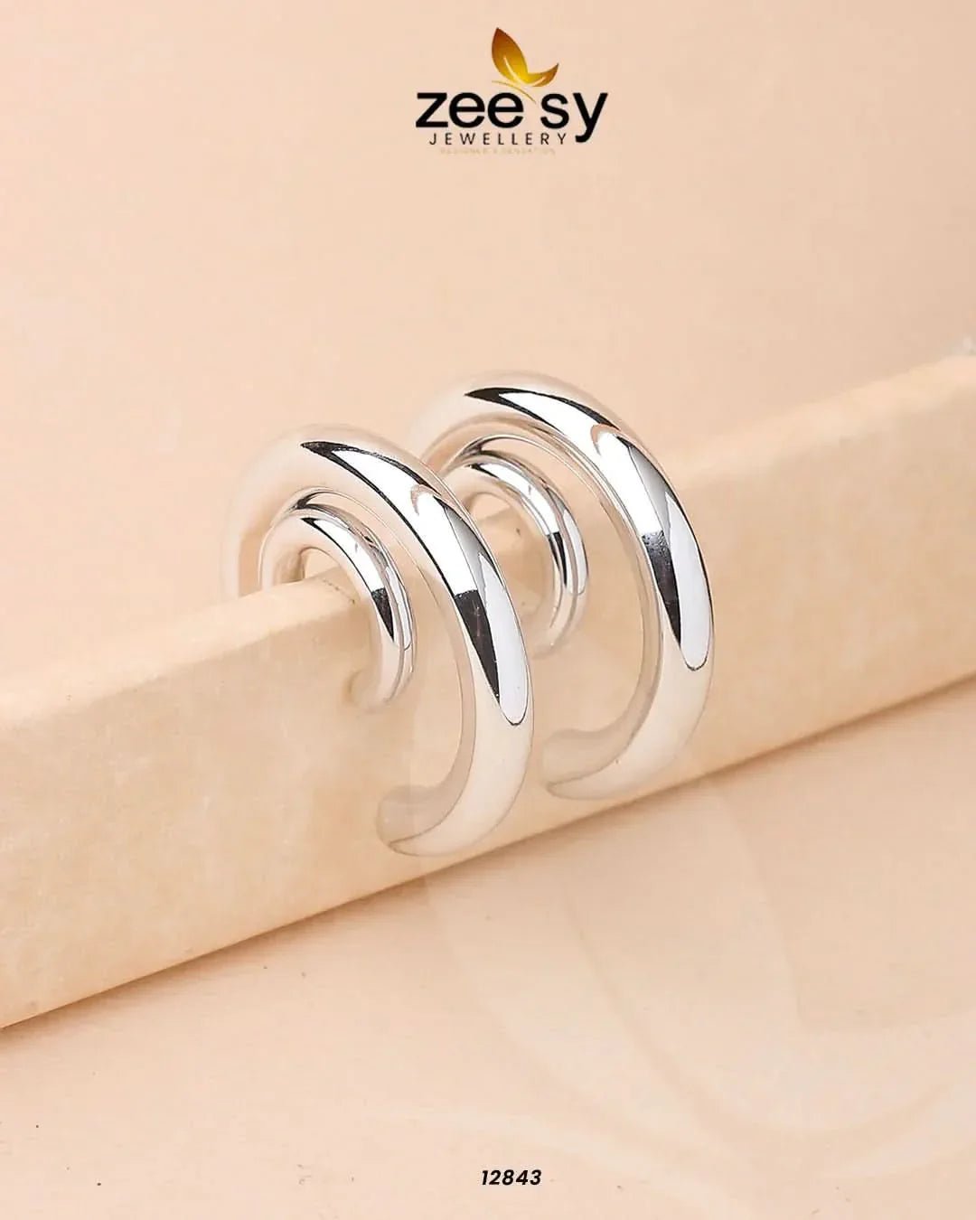 Arc Earrings Silver Earrings - Zeesy Jewellery Pakistan | Premium Artificial & Imitation Jewellery
