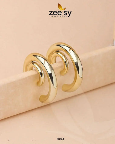 Arc Earrings Golden Earrings - Zeesy Jewellery Pakistan | Premium Artificial & Imitation Jewellery