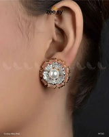 Juvela Earrings Golden Mint Pink Earrings - Zeesy Jewellery Pakistan