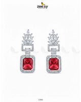 Lilac Geometric Drop Earrings Earrings - Zeesy Jewellery Pakistan | Premium Artificial & Imitation Jewellery