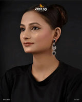 Rosabella Earrings Silver Blue Earrings - Zeesy Jewellery Pakistan | Premium Artificial & Imitation Jewellery