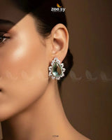 Oval Star Earrings - Zeesy.pk