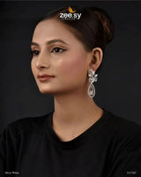 Aqua Earrings Silver White Earrings - Zeesy Jewellery Pakistan | Premium Artificial & Imitation Jewellery