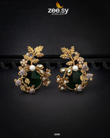 Bract Earrings Green Earrings - Zeesy Jewellery Pakistan
