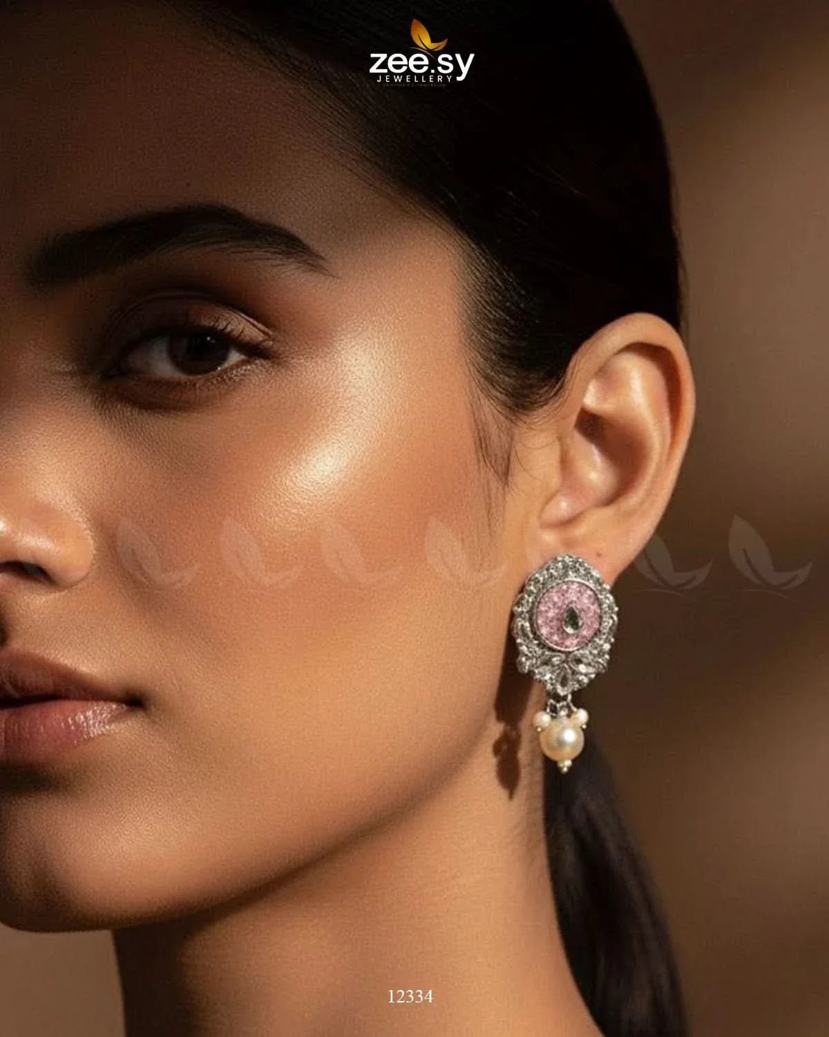 Limestone Crush Studs Earrings Earrings - Zeesy Jewellery Pakistan | Premium Artificial & Imitation Jewellery