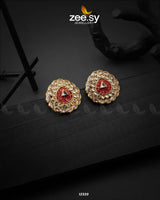 Pebble Earrings Red Earrings - Zeesy Jewellery Pakistan | Premium Artificial & Imitation Jewellery
