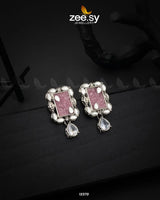 Agate Studs Earrings - Zeesy.pk