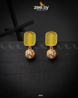 Petite Gems Earrings Yellow Earrings - Zeesy Jewellery Pakistan | Premium Artificial & Imitation Jewellery