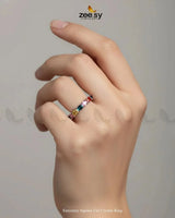 Enternity Square Cut Crystal Ring Finger Ring - Zeesy Jewellery Pakistan | Premium Artificial & Imitation Jewellery