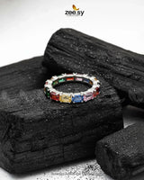 Enternity Square Cut Crystal Ring Finger Ring - Zeesy Jewellery Pakistan | Premium Artificial & Imitation Jewellery