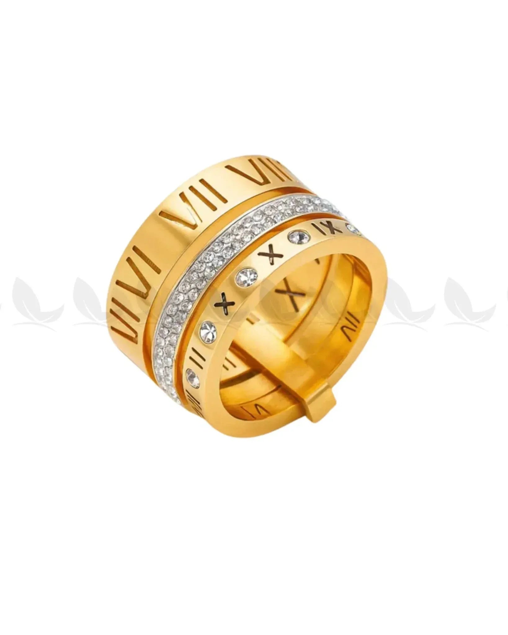 Heran Roman Numeral Stack Ring Finger Ring - Zeesy Jewellery Pakistan | Premium Artificial & Imitation Jewellery