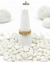 Interlock Spinner Pavé Ring Finger Ring - Zeesy Jewellery Pakistan | Premium Artificial & Imitation Jewellery