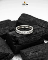 Pave Bar Cut Eternity Ring Finger Ring - Zeesy Jewellery Pakistan | Premium Artificial & Imitation Jewellery