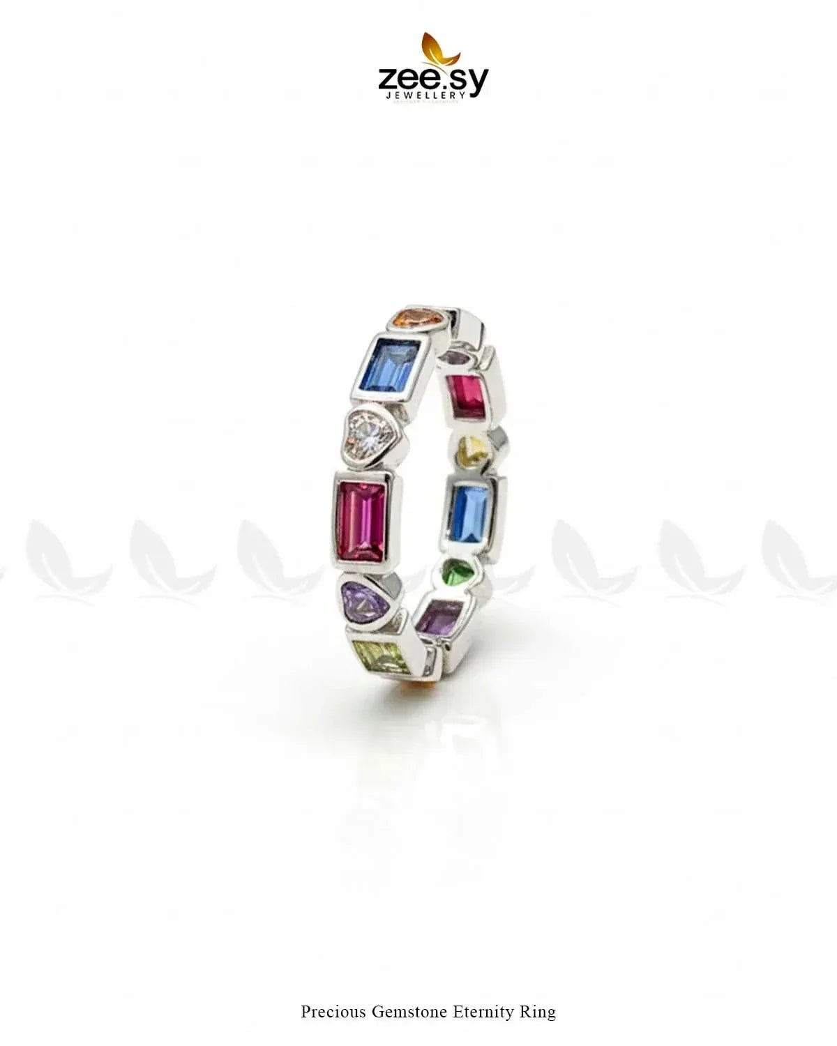 Precious Gemstone Eternity Ring Finger Ring - Zeesy Jewellery Pakistan | Premium Artificial & Imitation Jewellery