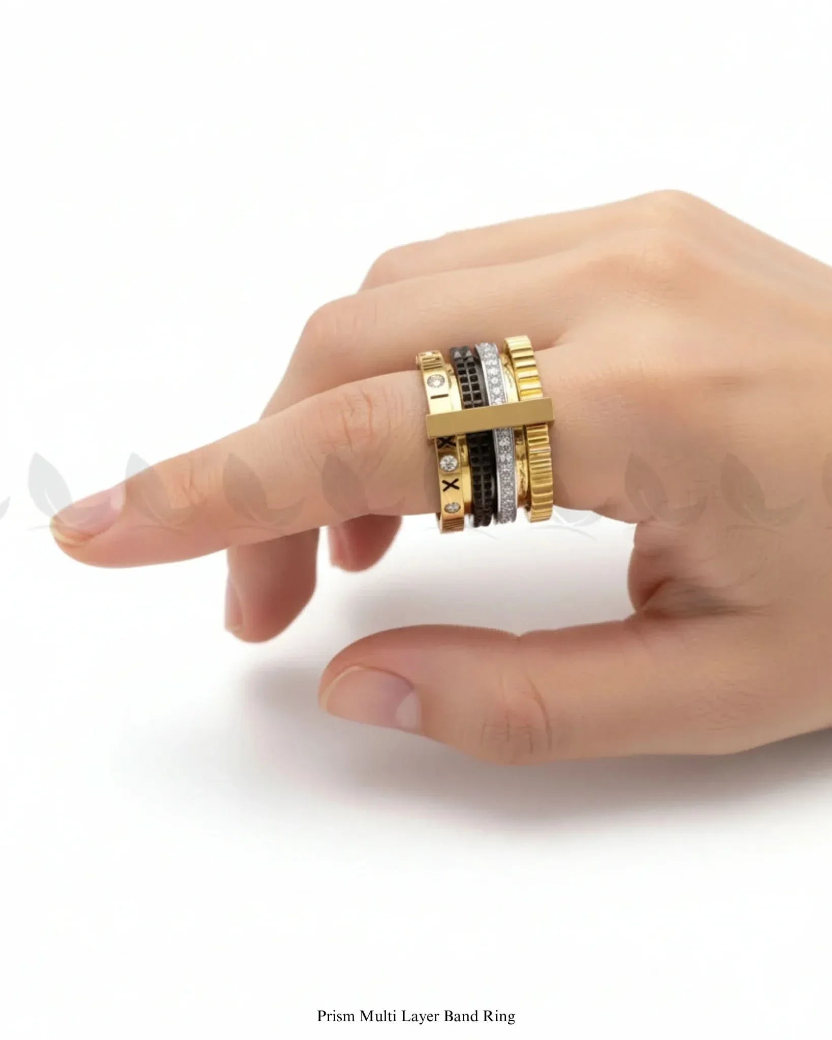 Prism Multi Layer Band Ring - Zeesy.pk