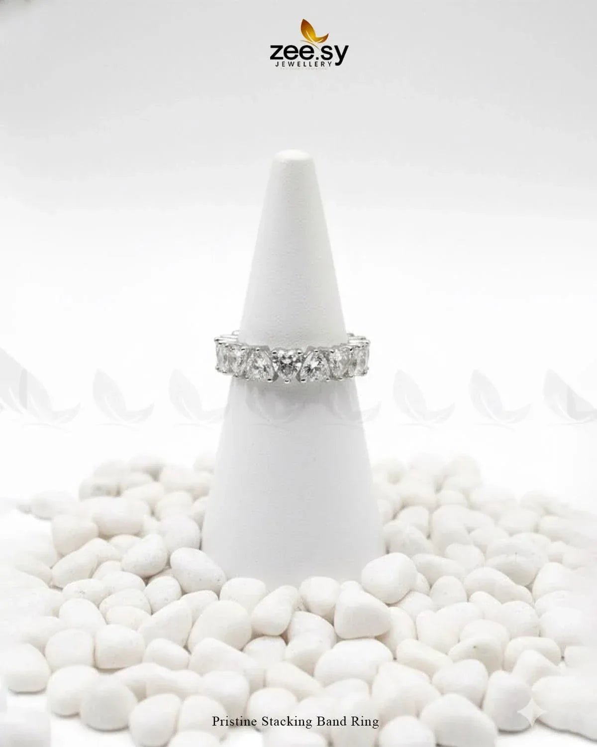 Pristine Stacking Band Ring Finger Ring - Zeesy Jewellery Pakistan | Premium Artificial & Imitation Jewellery