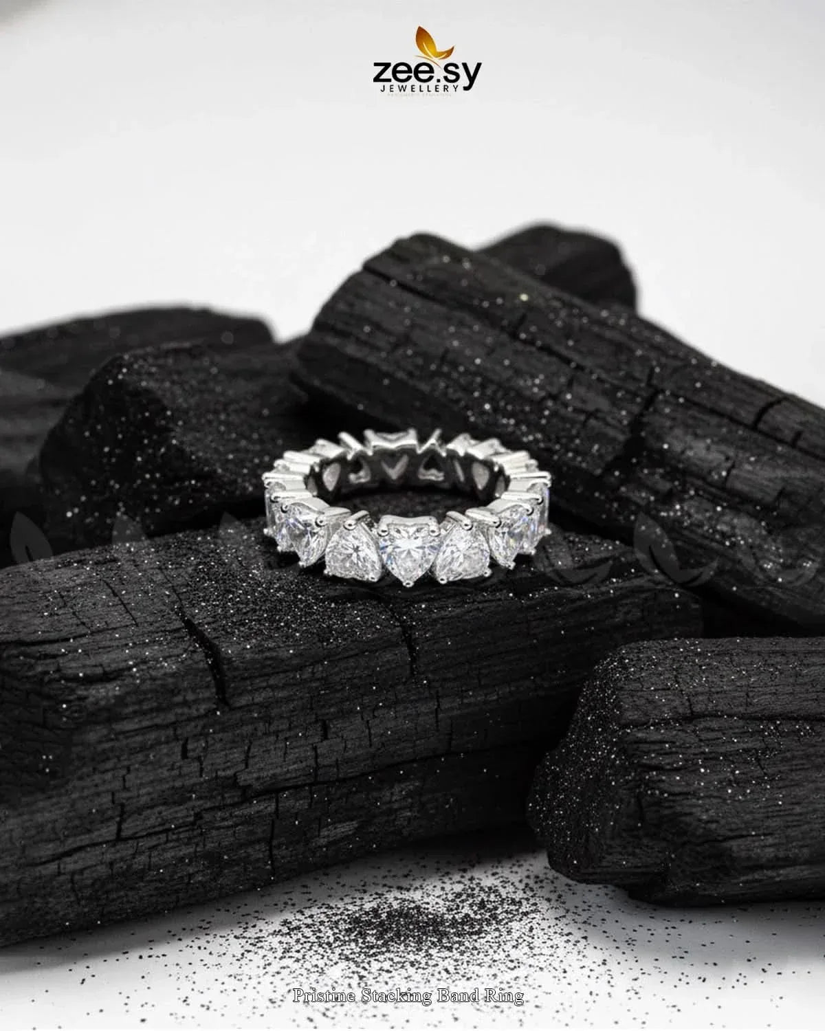 Pristine Stacking Band Ring Finger Ring - Zeesy Jewellery Pakistan | Premium Artificial & Imitation Jewellery
