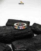 Rich Hued Bar Cluster Ring Finger Ring - Zeesy Jewellery Pakistan | Premium Artificial & Imitation Jewellery
