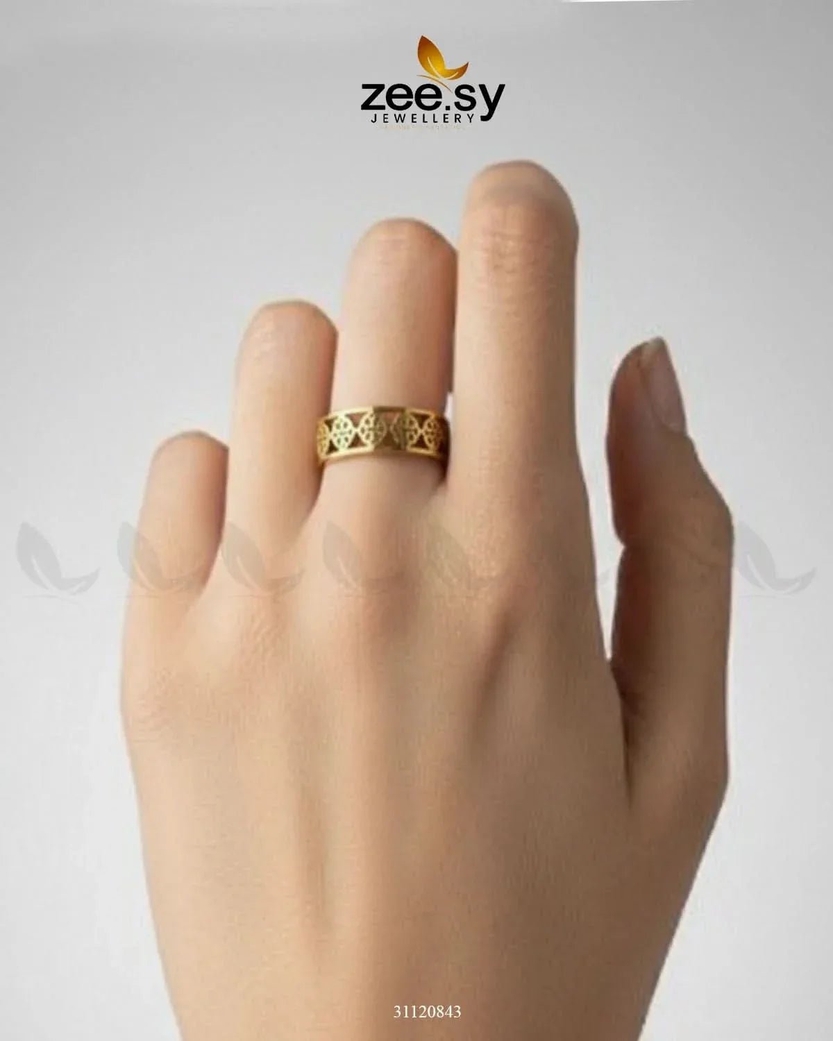Timeless Geometric Openwork Ring Finger Ring - Zeesy Jewellery Pakistan | Premium Artificial & Imitation Jewellery