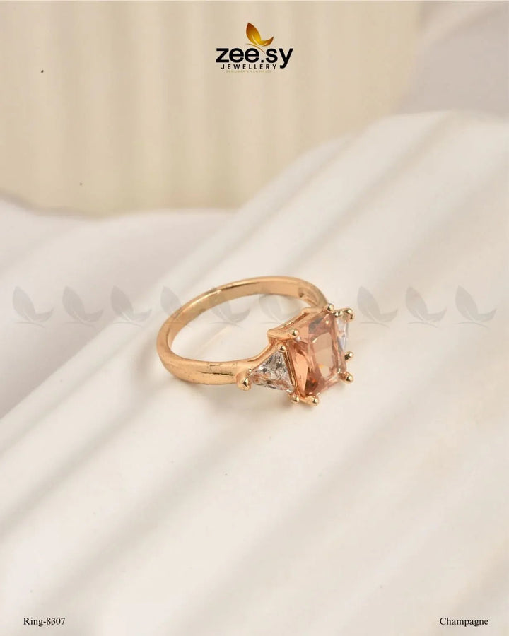 Ring-8307 Champagne Finger Ring - Zeesy Jewellery Pakistan | Premium Artificial & Imitation Jewellery