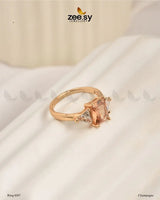 Ring-8307 Champagne Finger Ring - Zeesy Jewellery Pakistan | Premium Artificial & Imitation Jewellery