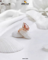 Ring-8305 Champagne Finger Ring - Zeesy Jewellery Pakistan | Premium Artificial & Imitation Jewellery