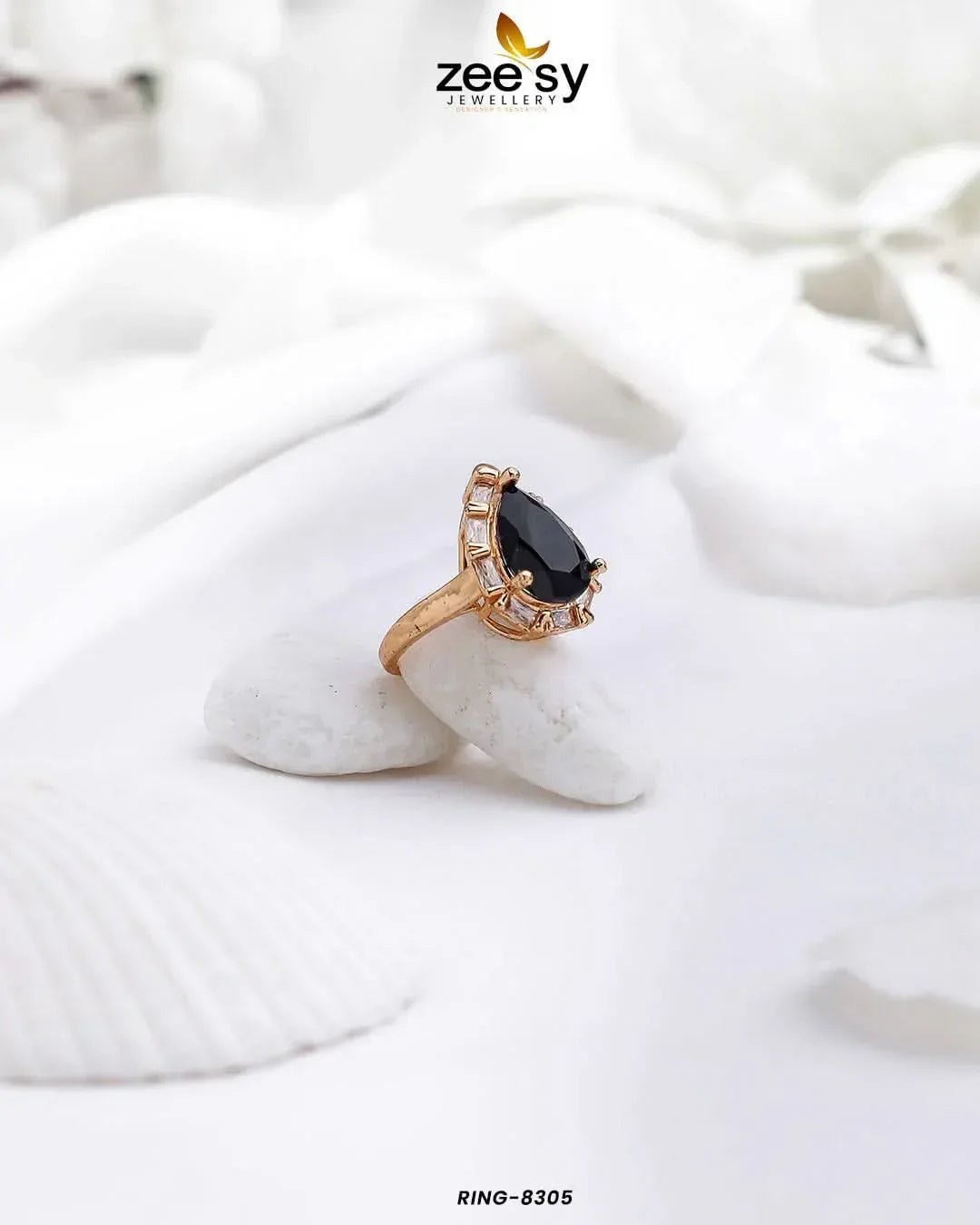 Ring-8305 Black Finger Ring - Zeesy Jewellery Pakistan | Premium Artificial & Imitation Jewellery