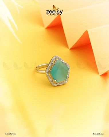 Zoisite Ring Mint Green Finger Ring - Zeesy Jewellery Pakistan | Premium Artificial & Imitation Jewellery