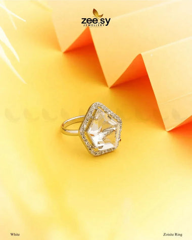 Zoisite Ring White Finger Ring - Zeesy Jewellery Pakistan | Premium Artificial & Imitation Jewellery
