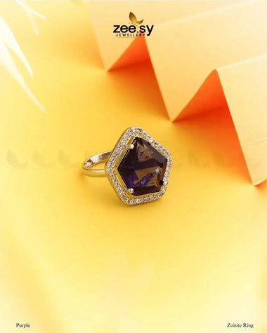 Zoisite Ring Purple Finger Ring - Zeesy Jewellery Pakistan | Premium Artificial & Imitation Jewellery