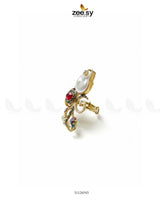 Baroque Crystal Rose Ring Finger Ring - Zeesy Jewellery Pakistan | Premium Artificial & Imitation Jewellery