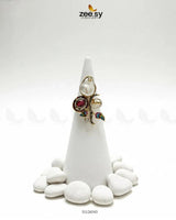 Baroque Crystal Rose Ring Finger Ring - Zeesy Jewellery Pakistan | Premium Artificial & Imitation Jewellery