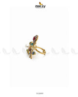 Bella Baroque Cluster Pave Ring Finger Ring - Zeesy Jewellery Pakistan | Premium Artificial & Imitation Jewellery