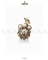 Daisy Floral Mother Pearl Ring Finger Ring - Zeesy Jewellery Pakistan | Premium Artificial & Imitation Jewellery