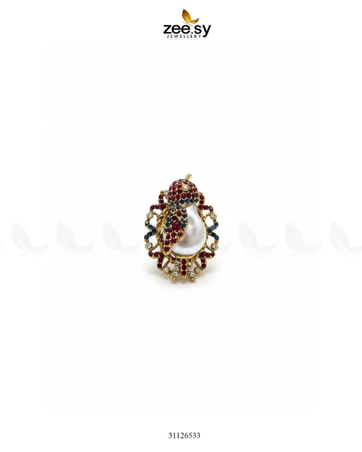 Embellished Turkish Fancy Ring Finger Ring - Zeesy Jewellery Pakistan | Premium Artificial & Imitation Jewellery
