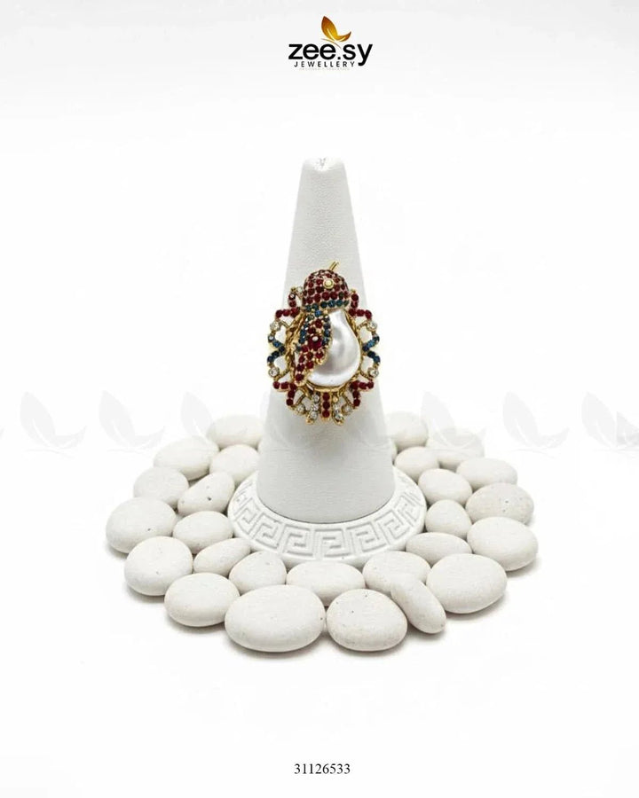 Embellished Turkish Fancy Ring Finger Ring - Zeesy Jewellery Pakistan | Premium Artificial & Imitation Jewellery