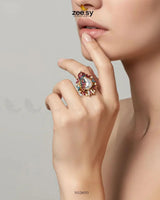 Embellished Turkish Fancy Ring Finger Ring - Zeesy Jewellery Pakistan | Premium Artificial & Imitation Jewellery