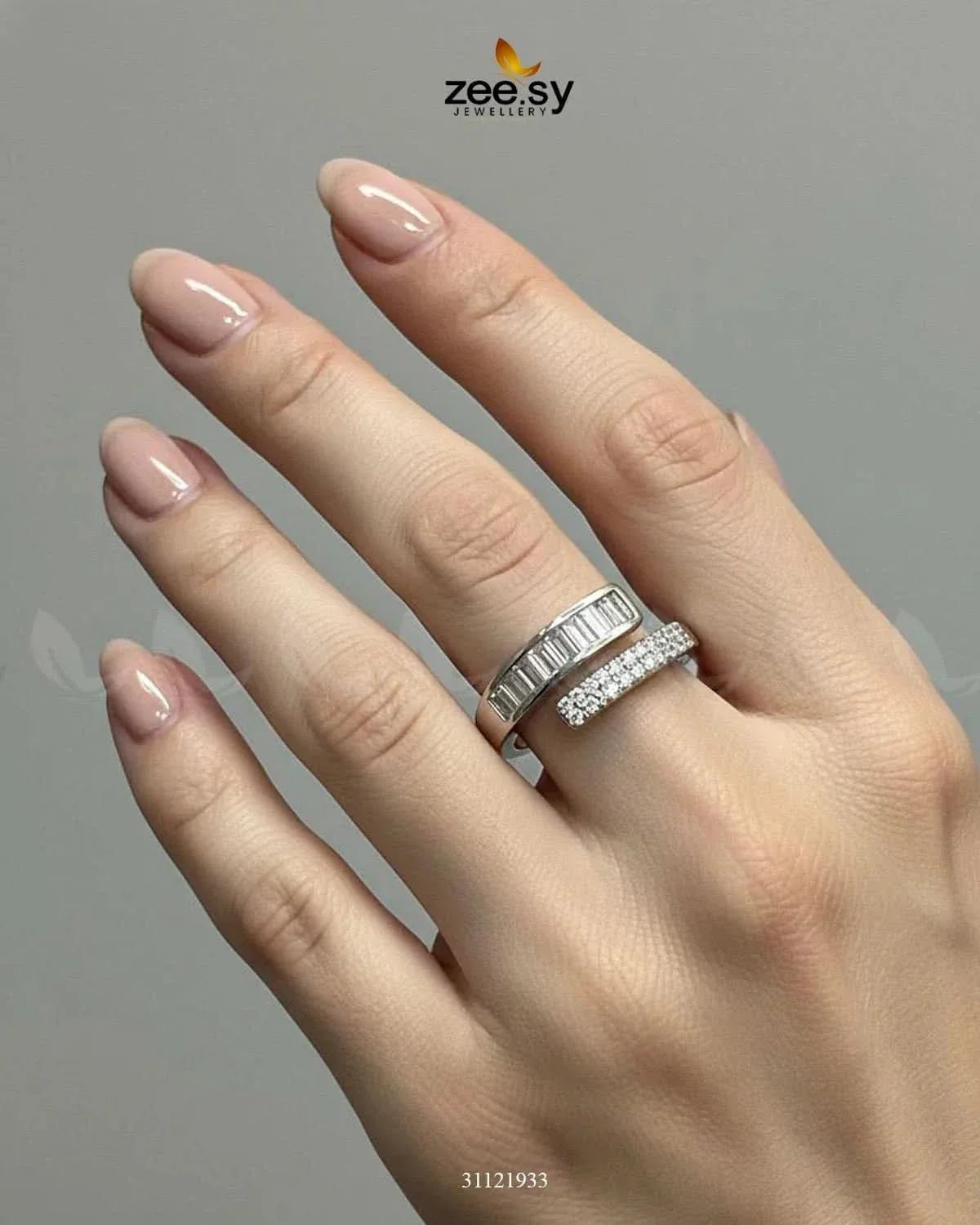 Eternity Pave Crystal Ring Finger Ring - Zeesy Jewellery Pakistan | Premium Artificial & Imitation Jewellery